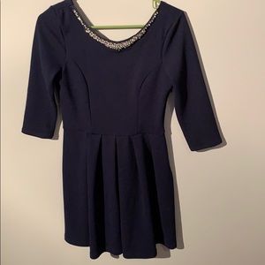 Navy Blue Dress with gems